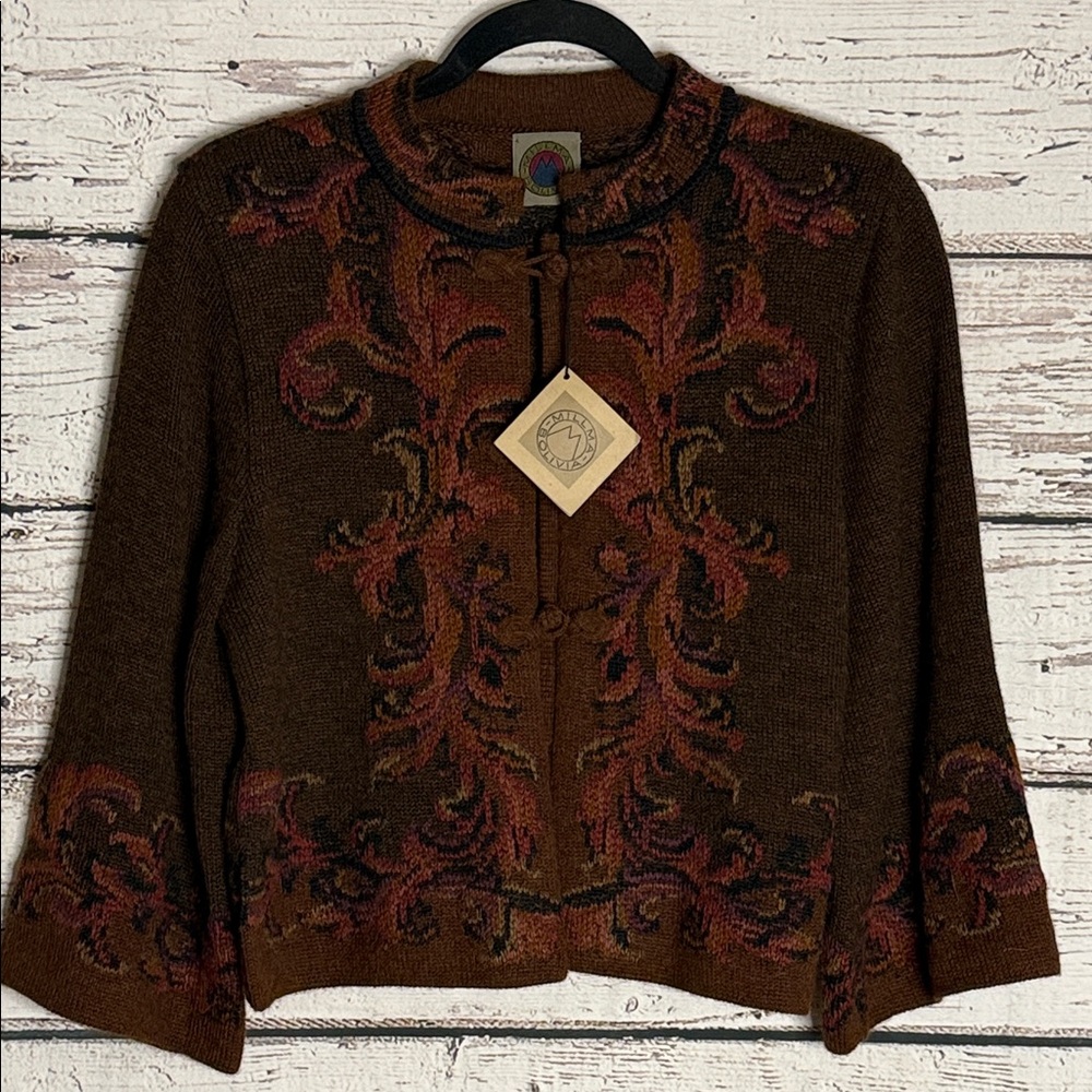 Millma Bolivia Alpaca handloomed cardigan NWT